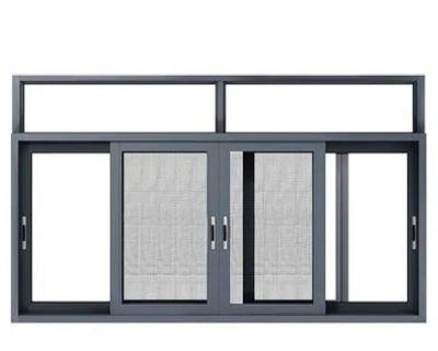 China AS2208 Magnetic Screen Design 4 Panel Australian Standard Cheap Sliding Windows for sale