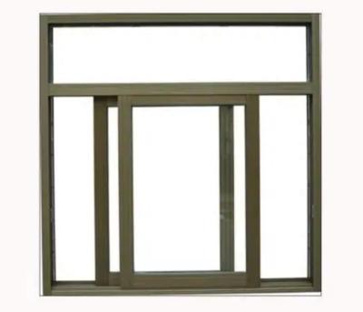 China Magnetic Screen Australia Standard Double Glass Bronze Color Sliding Aluminum Window for sale