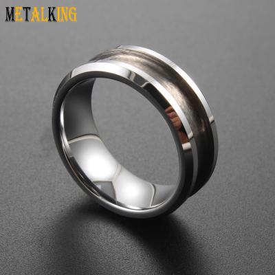 China FASHIONABLE tungsten Ring Blank Ring for inlay, 8mm Ring Cores, make wedding ring by yourself for sale