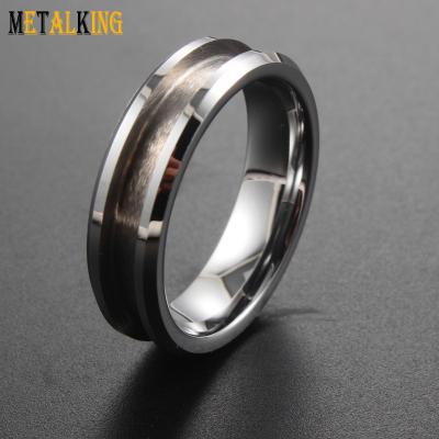 China Tungsten 6mm blank FASHION Ring Blank Ring for inlay, Ring Cores, make wedding ring by yourself for sale