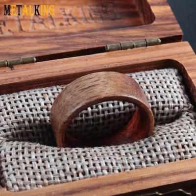 China FASHIONABLE Wood Ring With Brazilian Rosewood Insert, Combination Solid Koa Wood Ring for sale