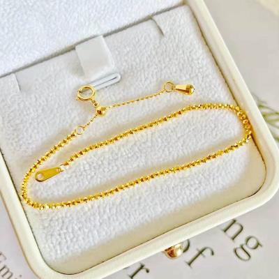 China Fashion Au750 Real 18K Gold Pawnable Charm Bangle Good Jewelry Pure Luxury Women Bridal Bridal Bracelets for sale