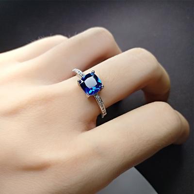 China Fashion TRENDY Luxury Gemstones Rings Jewelry Women Feminine Ladies Ring Jewelery Resizable for sale