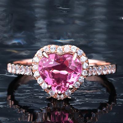 China Fashion TRENDY Luxury Gemstones Rings Jewelry Women Feminine Ladies Ring Jewelery Resizable for sale