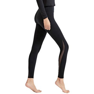 China Breathable Peach Buttocks Fitness Pants Women's High Waist Butt Lift Mesh Yoga Abdominal Pants Quick Dry Tight Running Pants Spring for sale