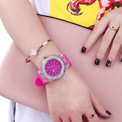 China Monocromatic Octagon Case Alarm Customized Design Color Plastic Wrist Watch for sale