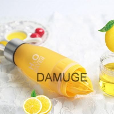 China 6500ml Plastic Water Bottle New Viable Lemon Cup Style Logo Customized With Large Capacity Strap And Lid for sale