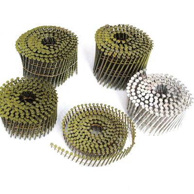 China High Quality Flat Sc Yellow Galvanized Coil Roofing Nail à venda