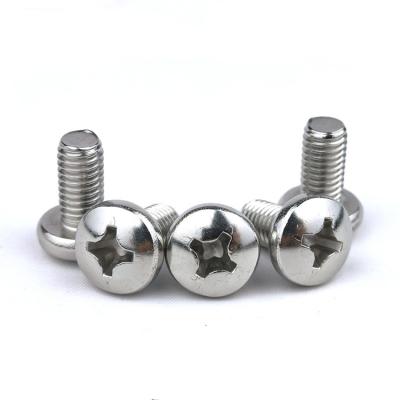 Cina Hot sale55mm Pan stainless steel pan head screw gb818 pan head stainless steel cross recessed machine screw in vendita