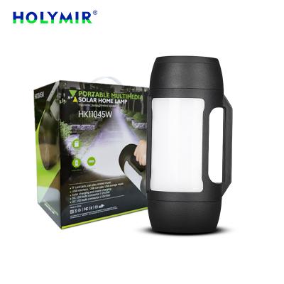 China HOLYMIR Rechargeable MP3 Player Home Multifunctional Solar Powered Outdoor Camp Lighting Smart Bluetooth Connection LED Flashlights for sale