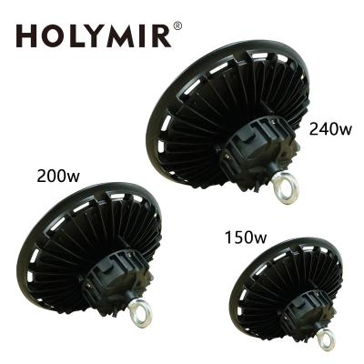 China Warehouse/warehouse 200w 240w industrial led lighting UFO high bay light badminton court HOLYMIR 100w 150w 200w 240w high for sale