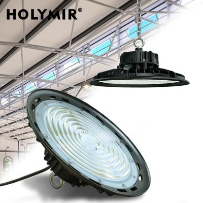 China HOLYMIR 100w 150w 200w 240w Industrial Lighting Badminton Courtyard Lamp Highbay Warehouse Canopy Lights Led UFO High Bay Light for sale