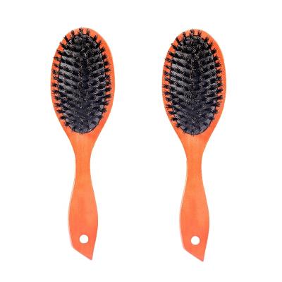 China 100% Cushion Private Label Oval Wooden Boar Bristle Hair Brush Scalp Paddle Brush Hair Extension Brush for sale