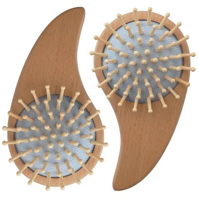 China Cushion Private Label Natural Beech Hair Panddle Hair Brush Air Cushion Hair Scalp Massager Brush for sale