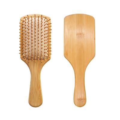 China Long Handle Massage Scalp Air Paddle Cushion Customized Natural Bamboo Wooden Hair Brush for sale