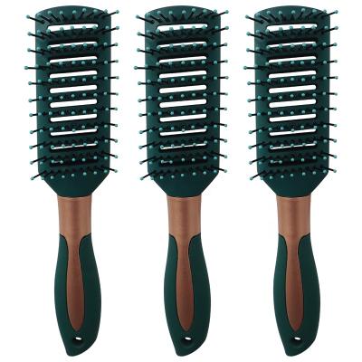 China Factory Direct Sale Soft Nylon Paddle Green Bristle Hair 360 Wave Extension Brush Detangling Brush For Curly Hair for sale