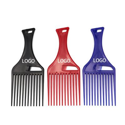 China Home Maker Custom Afro Hair Comb Picks Plastic Smooth Twist Afro Comb Hair Pick Comb For Curly Hair for sale