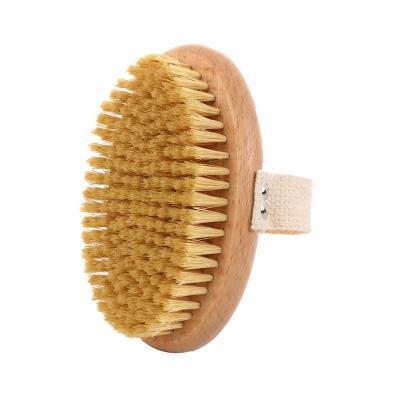 China All Natural High Quality Wooden Handle Body Brush Sisal Hair Dryer Brush Round Oval Beech Wood Bath Brush for sale