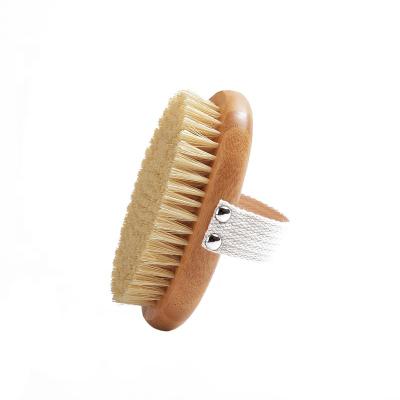 China All Main Quality 100% Vegan Sisal Bristle Handle Body Dry Brush Natural Wooden Bamboo Dry Shower Bath Brush for sale