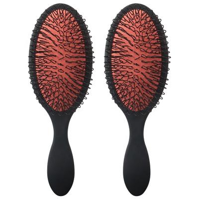 China Oval cushion private label salon plastic paddle hair brushes nylon hair extension brush for sale