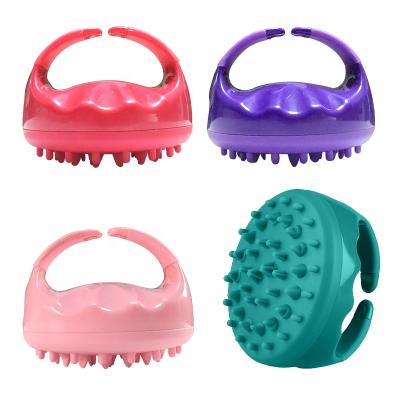 China Custom Shape Cheap Plastic Handheld Scalp Spider Teeth Silicone Prices Silicone Logo Head Massager For Hair Rest for sale