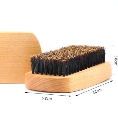 China High Quality 100% Wood Private Label Boar Bristle Beech Wood Beard Brush For Man for sale