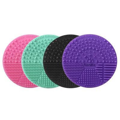 China For Home Use Tool Brush Cleaning Mat Silicone Makeup Cleaning Brush Portable Washing Cosmetic Brush Cleaner With Suction Cup for sale