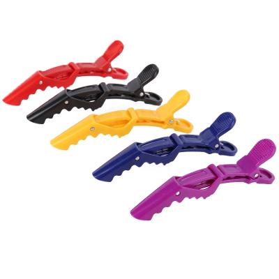 China Custom Non-Slip Curl Blow Hair Beauty Care Wide Logo Salon Thick Hair Cutting Styling Clips Private Label Hairdressing Alligator Hair Clips for sale