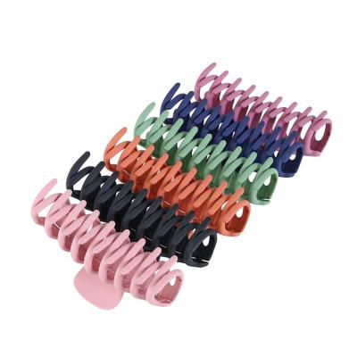 China Hair Care Beauty Grip Large Matte Acrylic Acetate Shark Hair Hairdressing 11cm Non-slip Strong Plastic Claw Clips For Women for sale