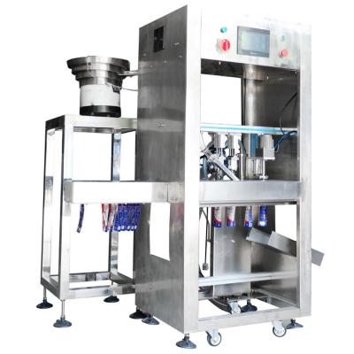 China Soft Drink Liquid Dope Juice Stand Up Spout Pouches Packing Automatic Pouch Filling Capping Machine for sale