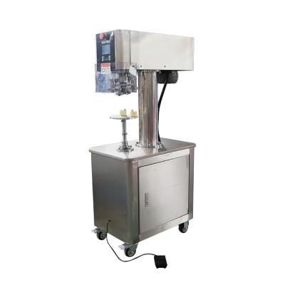 China Closing Can Canning Semi-Auto Sealing Sealer Caps Cans Seasoning PET Bottle Cap Sealing Machine for sale