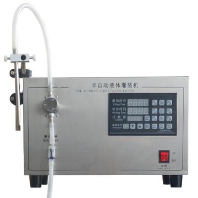 China Semi Automatic Stainless Steel Liquid Filling Machine Counter Pressure Small Water Bottler Filler for sale