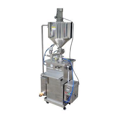 China Cosmetic Cream Paste Filler Manual High-Accuracy With Mixing Hopper Bottle Glass Bottling Machine for sale