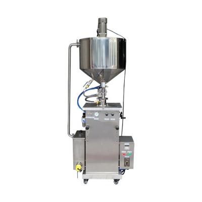 China 100ml Semi-Automatic Wax Candle Hot Chocolate Lip gross Liquid  Filling Machine With Heater for sale