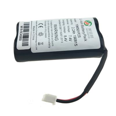 China Toys wholesale OEM ODM speakers rechargeable 18650 2S1P 7.4V 2200mAh lithium battery pack for sale