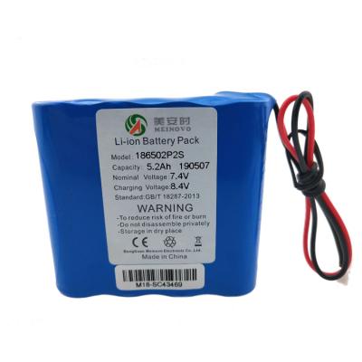 China Best Toys Factory Price 2S2P 7.4V 5200mAh Rechargeable Li-ion Battery Pack for sale