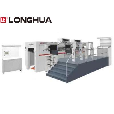 China Factory LH-1050FFS LONGHUA Flatbed Auto Dual-Unit Holographic Positioning Foil Stamping Stripping Die Cutting Machine for sale