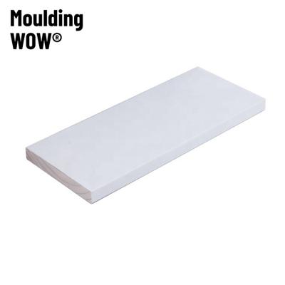 China MouldingWow SS-4018 Modern MDF Molding White Primed Decorative Molding Molding Wooden Solid Wood Molding s3s s4s for sale