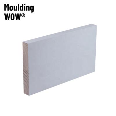 China MouldingWow SS-4008 s3s s4s Modern Wood Trim MoldingWow SS-4008 Double Joint Primed Wood Trim Molding and Millwork Custom Made for sale