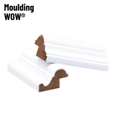 China MouldingWow CM-1010 Modern Crown Mount Ceiling Mounts Mounts Primed MDF Mount Molding Wood Millwork for sale