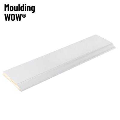 China MoldingWow BB-2018 Pre-Painted Skirting Board Modern Joint Finger Board Pine Fir MDF LVL Millwork for sale