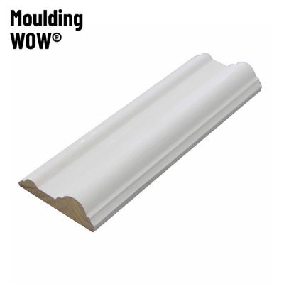 China MouldingWow WW-6001 Modern Interior Decorative Solid Wood Chair Rail Trim MDF LVL Molding for sale