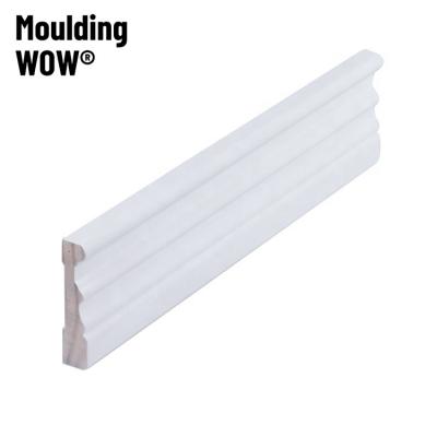 China MouldingWow DW-0087 Modern Window Moldings Door And Finger-seal Primed Wooden Trim Small Size Molding Wood Moldings WOOD MOLD for sale