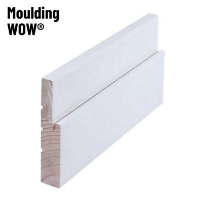 China MoldingWow DW-0058 Modern Wood Door Frame Interior Decorative Molding MDF Molding MDF Wood Molding Molding Skirting for sale