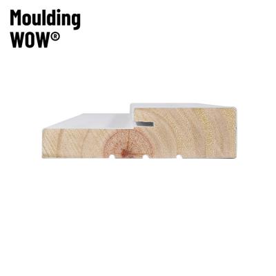 China MouldingWow DW-0040 Modern Door Jamb Primed Molding MDF Wood Scotia Molding Decorative Wood Moldings MDF Wood Molding Molding for sale