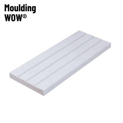 China MoldingWow DW-0045 Modern Wooden Staircase Door Jamb Curling Decoration Molding MDF For Moldings Frames for sale