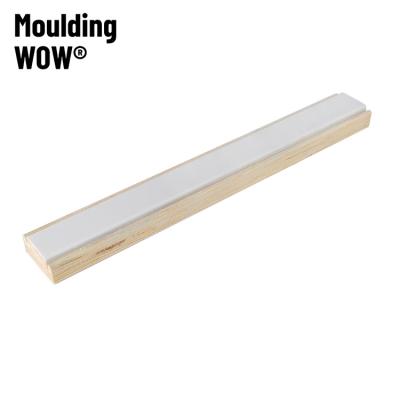 China MoldingWow DW-0049 Modern Finger Door Jamb MDF Joint Molding Finger-joint Primed Wood Skirting Custom Molding Profiles for sale