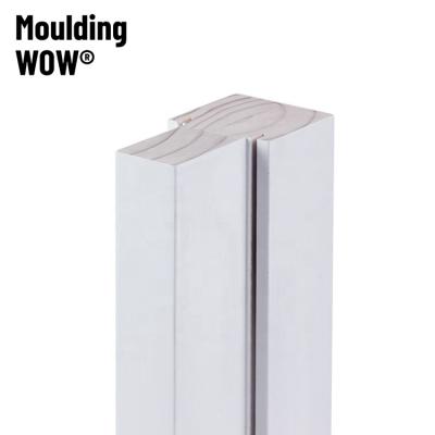 China MouldingWow DW-0059 Modern Wood Door Frame Skirting Primed Wood Frame Moldings Primed MDF Molding Frame for sale