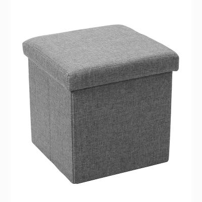 China Foldable Furniture Ottoman Hot Selling High Quality Folding Storage Box for sale