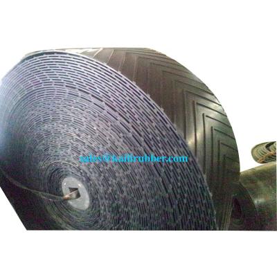 China High Efficiency Chevron V Rubber Band Belt Pattern Nylon Conveyor Belt High Transmission Efficiency for sale